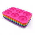Silicone Donut Baking Pan 6 Cavity Donut Baking Mold Heat-resistant Baking Pan for Cake Biscuit Bagels and Muffins